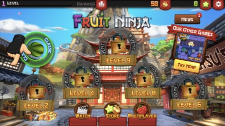 Fruit Ninja Main page