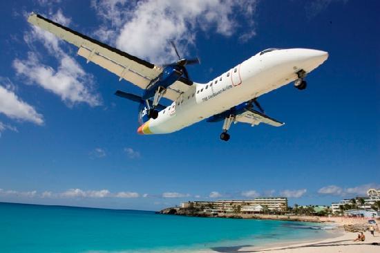 「加勒比海。瑪侯海灘」 看著飛機就在頭頂飛過